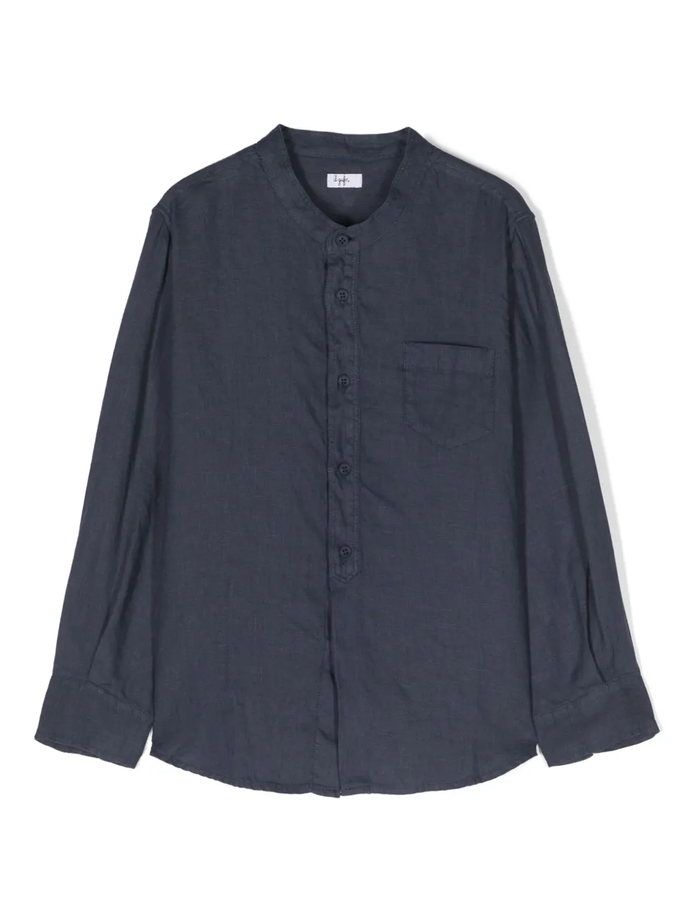 Льняная рубашка с воротником-стойкой Il Gufo, синий
Льняная рубашка с воротником-стойкой Il Gufo, синий