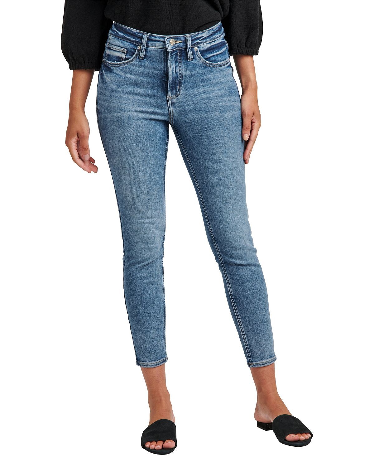 Женские джинсы скинни с высокой посадкой, ОДИН РАЗМЕР ПОДХОДИТ ЧЕТЫРЕМ, с высокой посадкой Silver Jeans Co. 
Женские джинсы скинни с высокой посадкой, ОДИН РАЗМЕР ПОДХОДИТ ЧЕТЫРЕМ, с высокой посадкой Silver Jeans Co.