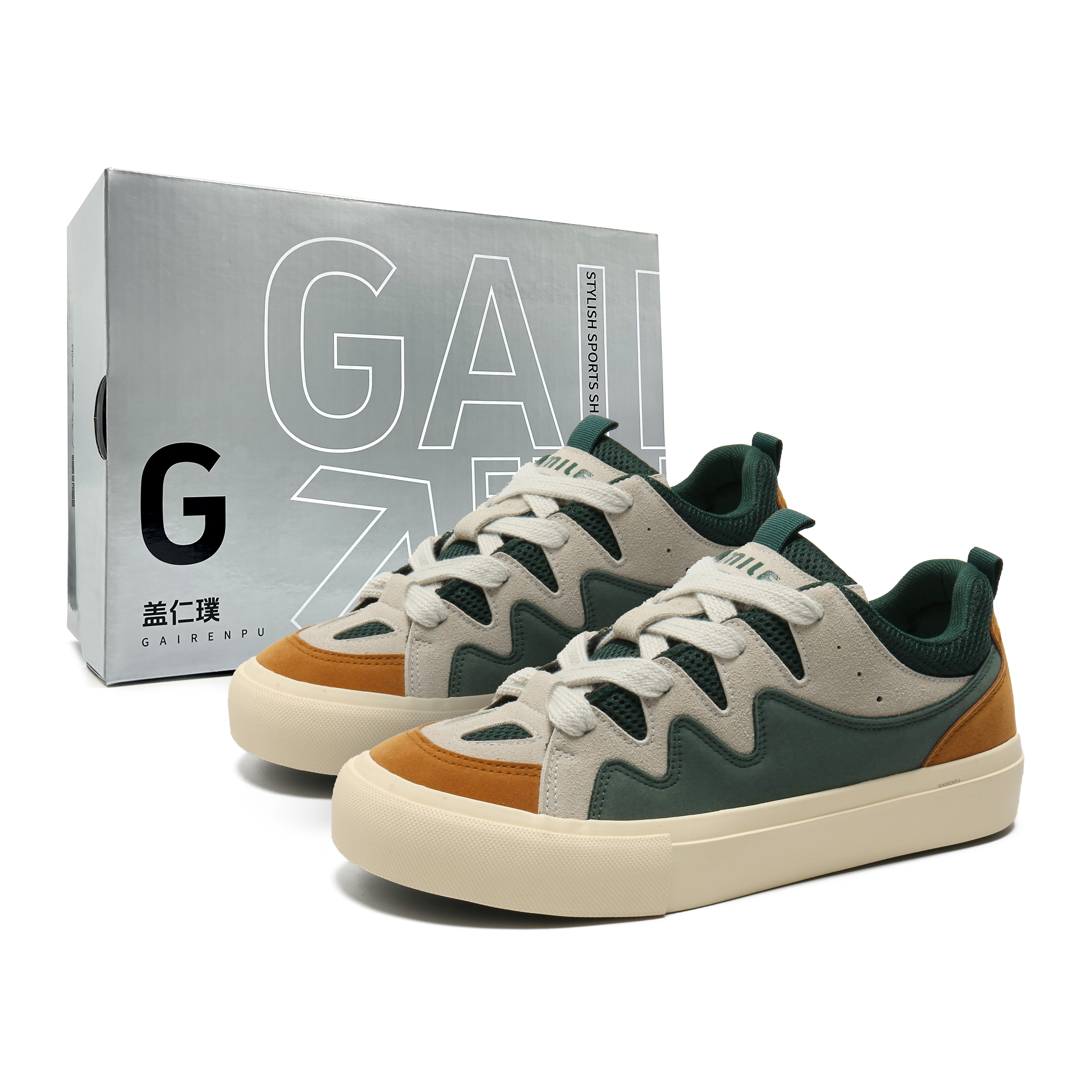 Нескользящие, износостойкие, дышащие низкие мужские кроссовки для скейтбординга Gai Renpu, Green Box
Нескользящие, износостойкие, дышащие низкие мужские кроссовки для скейтбординга Gai Renpu, Green Box