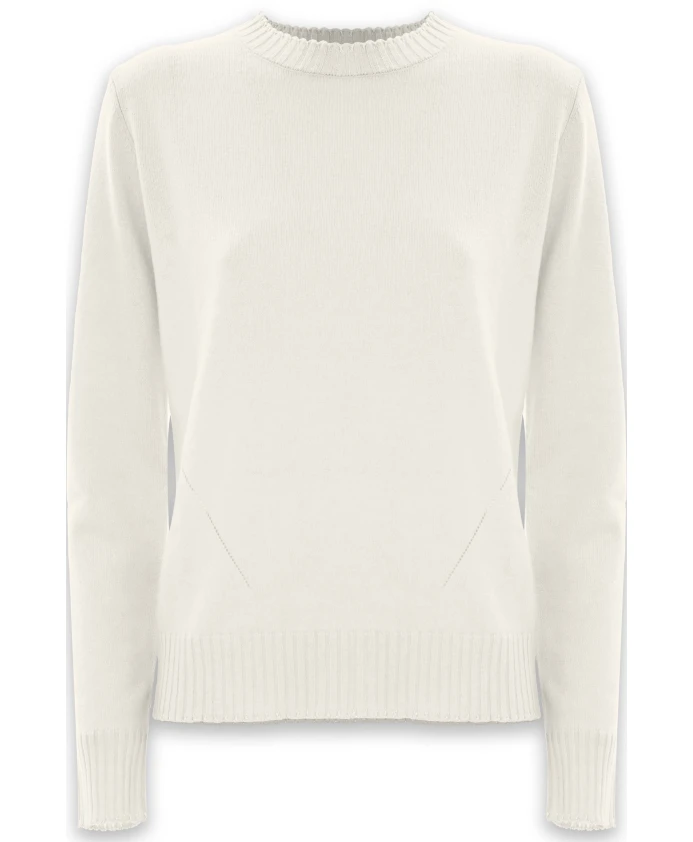 Элегантный облегающий свитер с круглым вырезом Kocca, белый
Элегантный облегающий свитер с круглым вырезом Kocca, белый