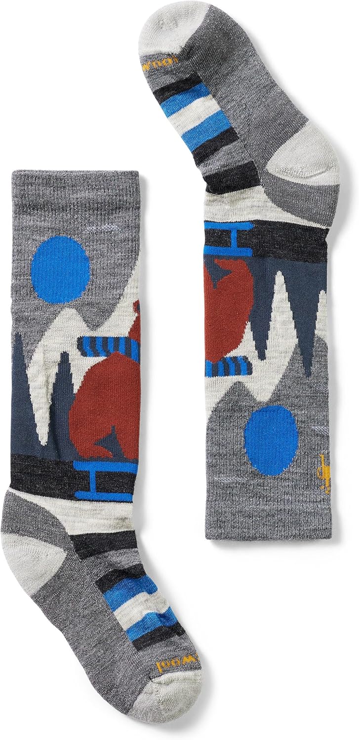 Детские лыжные носки Smartwool Unisex с легкой подушкой и рисунком санок-медведей (для малышей/малышей), Medium Gray
Детские лыжные носки Smartwool Unisex с легкой подушкой и рисунком санок-медведей (для малышей/малышей), Medium Gray