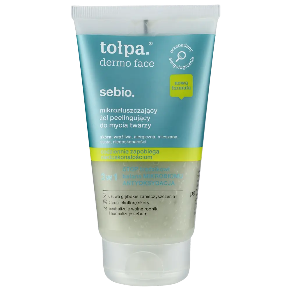 Tołpa Dermo Face Sebio микроотшелушивающий пилинг-гель для умывания лица, 150 мл
Tołpa Dermo Face Sebio микроотшелушивающий пилинг-гель для умывания лица, 150 мл