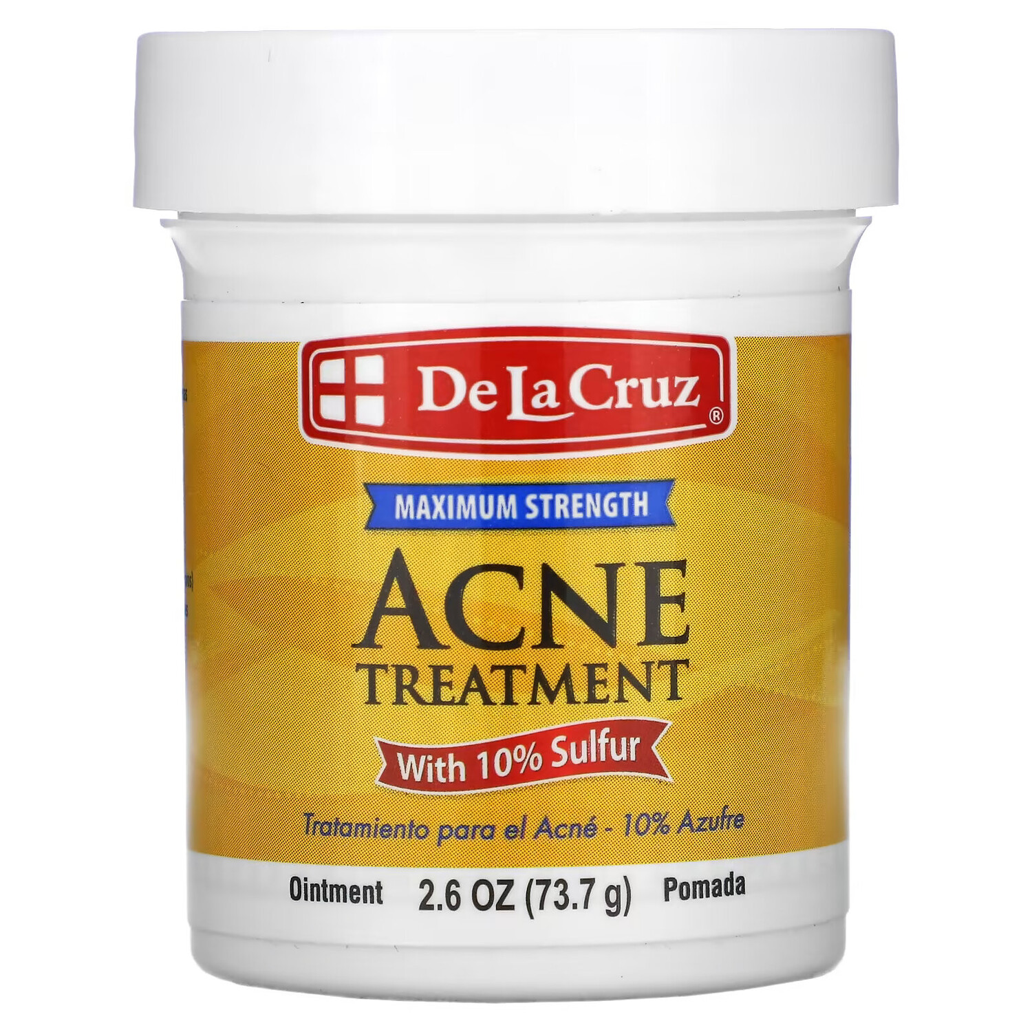 De La Cruz, мазь для лечения акне с 10% серой, максимальная эффективность, 73,7 г (2,6 унции)
De La Cruz, мазь для лечения акне с 10% серой, максимальная эффективность, 73,7 г (2,6 унции)