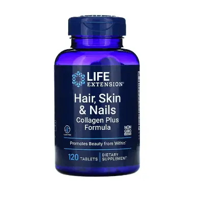 Волосы кожа ногти Collagen Plus Formula 120 таблеток Life Extension
Волосы кожа ногти Collagen Plus Formula 120 таблеток Life Extension
