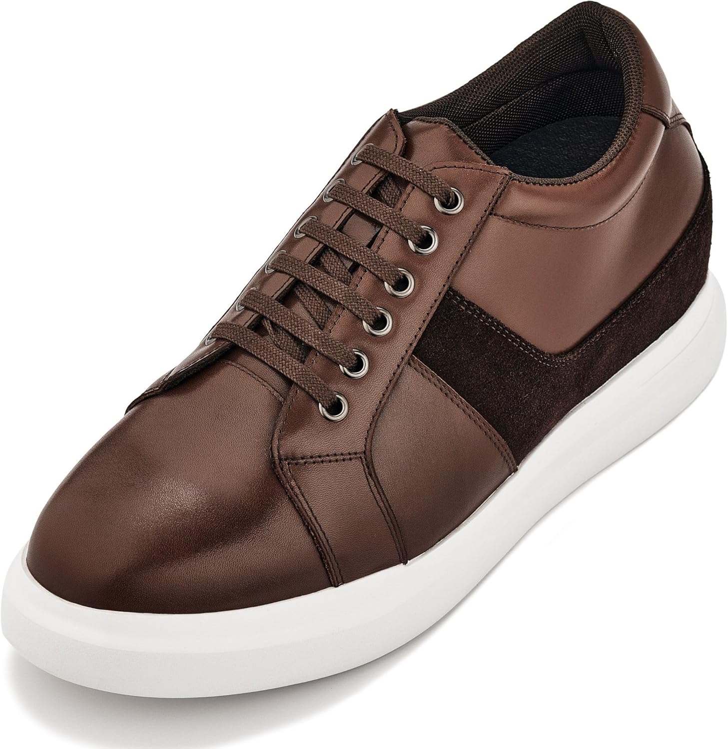 Мужские невидимые увеличивающие рост туфли-ботинки CALTO - кофе с коричневым оттенком, легкие кожаные модные кроссовки на шнуровке - на 8 см выше - K1532 - размер 10 D(M) US
Мужские невидимые увеличивающие рост туфли-ботинки CALTO - кофе с коричневым оттенком, легкие кожаные модные кроссовки на шнуровке - на 8 см выше - K1532 - размер 10 D(M) US