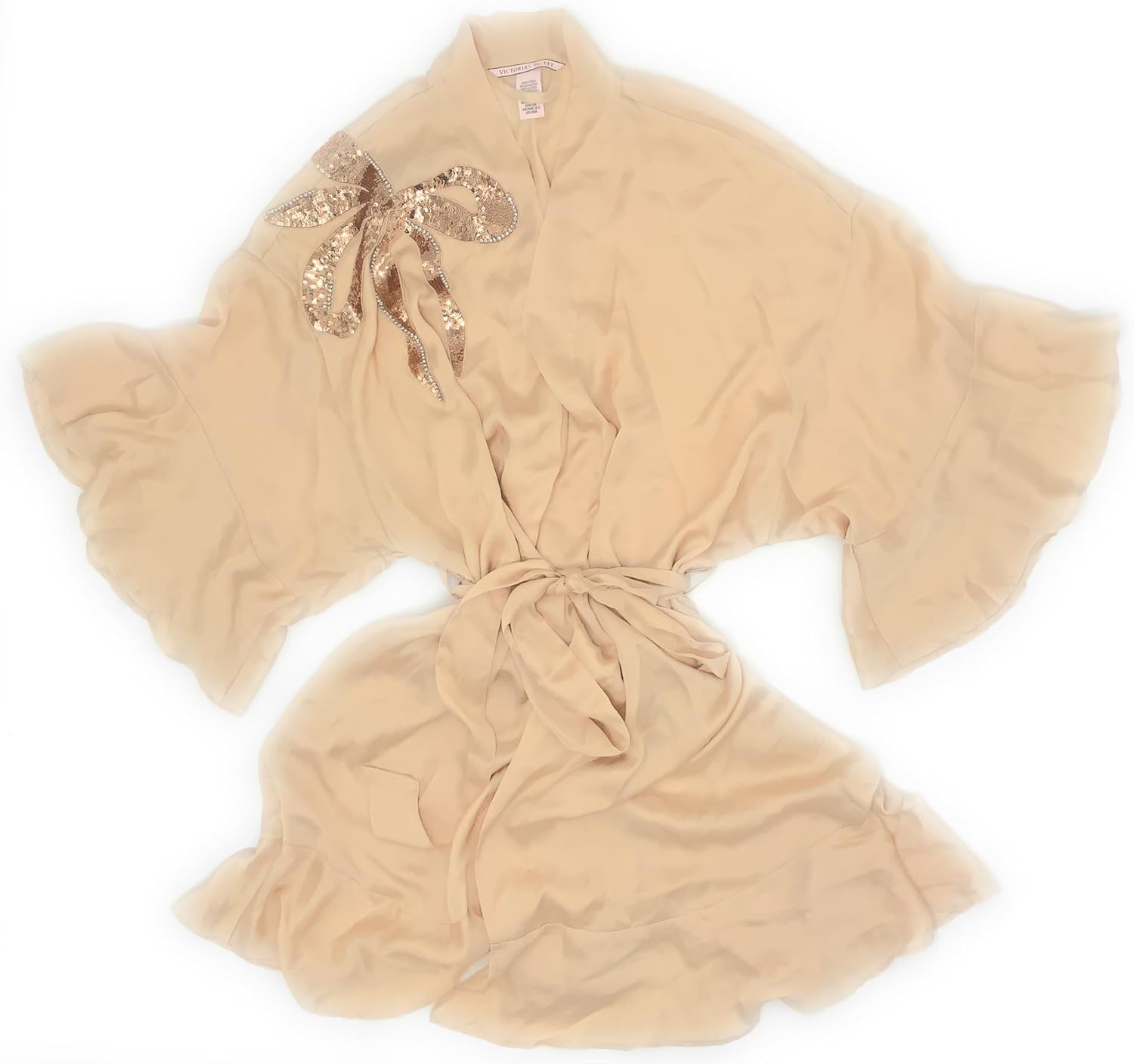 Халат-кимоно Victoria's Secret с сатиновыми оборками, Bling/Tan
Халат-кимоно Victoria's Secret с сатиновыми оборками, Bling/Tan
