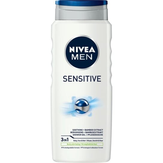 Гель для душа Men Sensitive 500мл Nivea
Гель для душа Men Sensitive 500мл Nivea