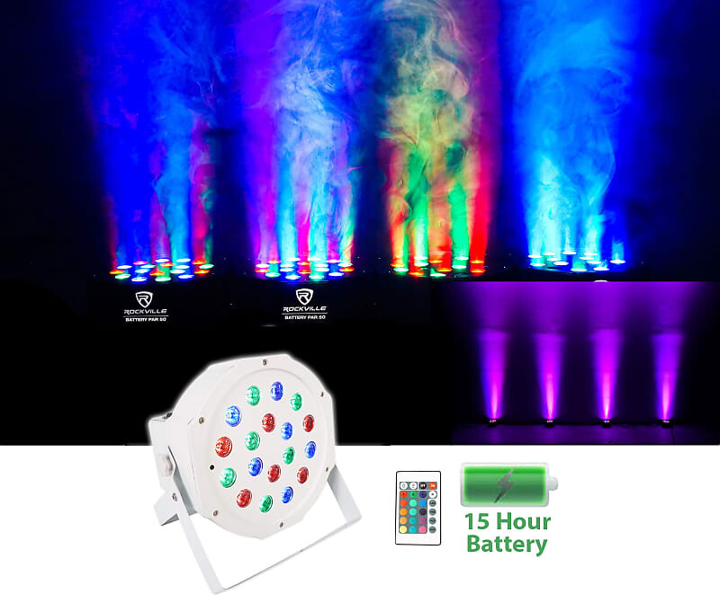 Перезаряжаемый светодиодный Rockville Battery PAR 50 White