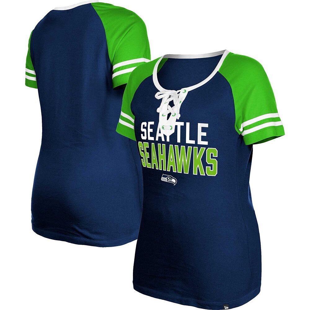 Женская футболка New Era Royal Seattle Seahawks Throwback реглан на шнуровке, цвет Sea Blue
Женская футболка New Era Royal Seattle Seahawks Throwback реглан на шнуровке, цвет Sea Blue