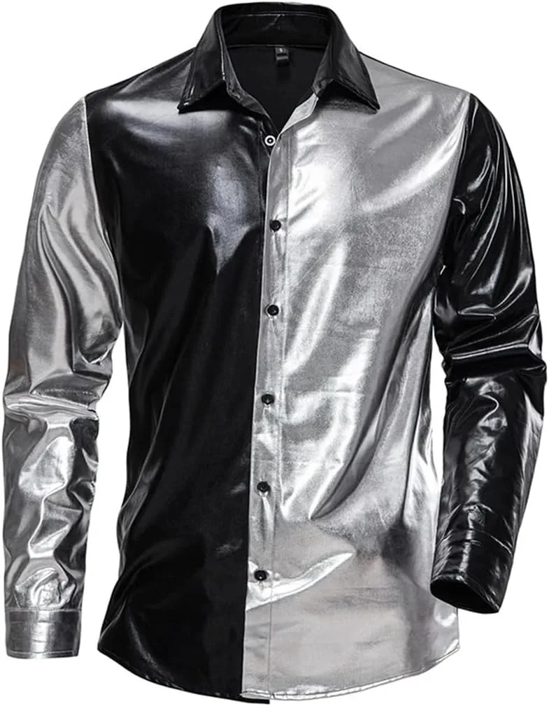 Мужская рубашка Color Block Shiny Casual с длинным рукавом Rfmfkkg
Мужская рубашка Color Block Shiny Casual с длинным рукавом Rfmfkkg