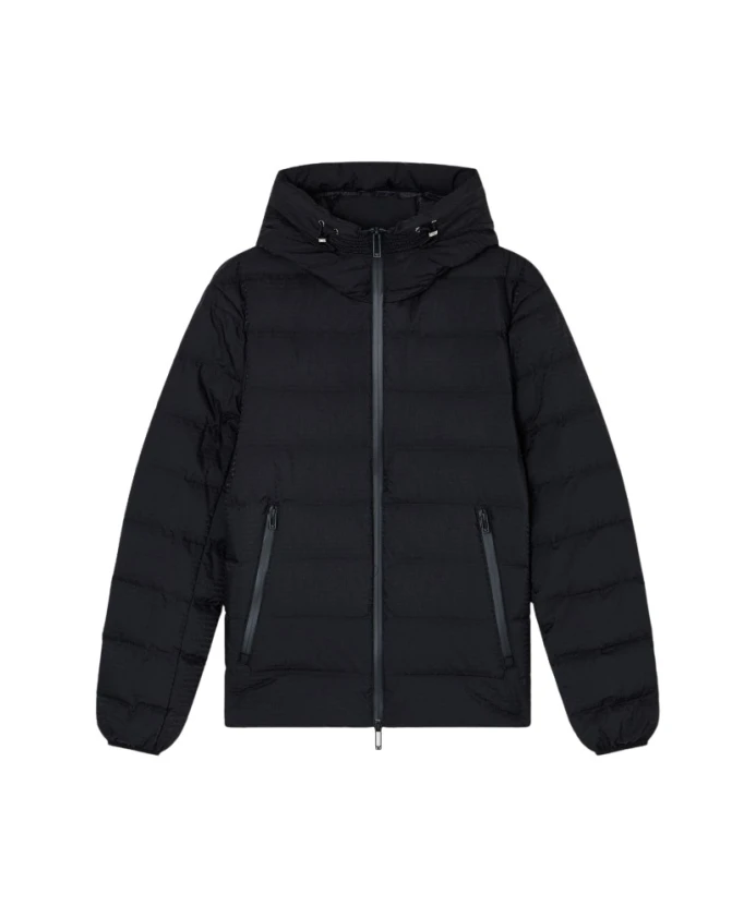 Стеганая пуховая куртка с капюшоном из нейлона Emporio Armani, черный
Стеганая пуховая куртка с капюшоном из нейлона Emporio Armani, черный