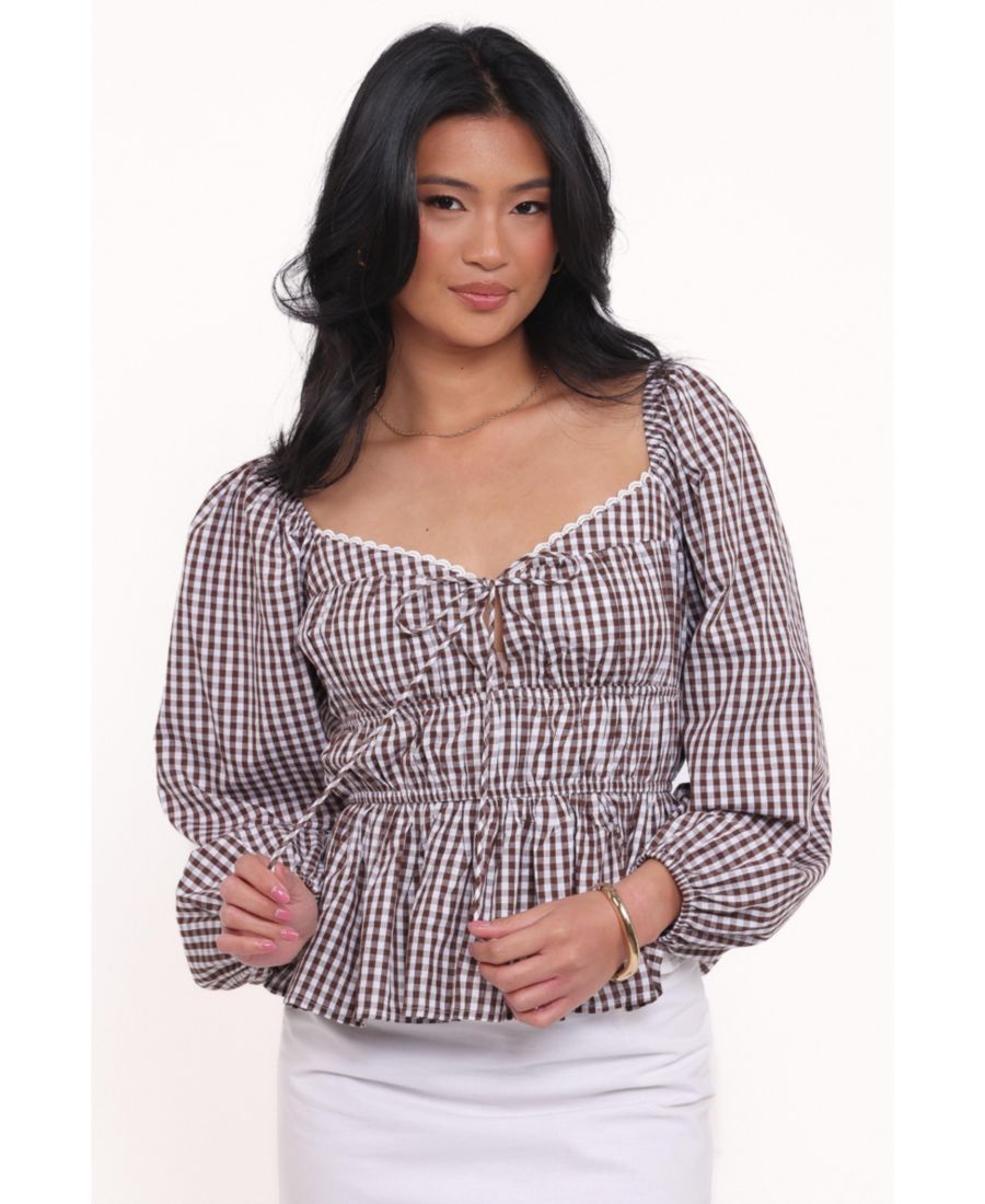 Женский топ Saphia Petal and Pup, Brown gingham
Женский топ Saphia Petal and Pup, Brown gingham