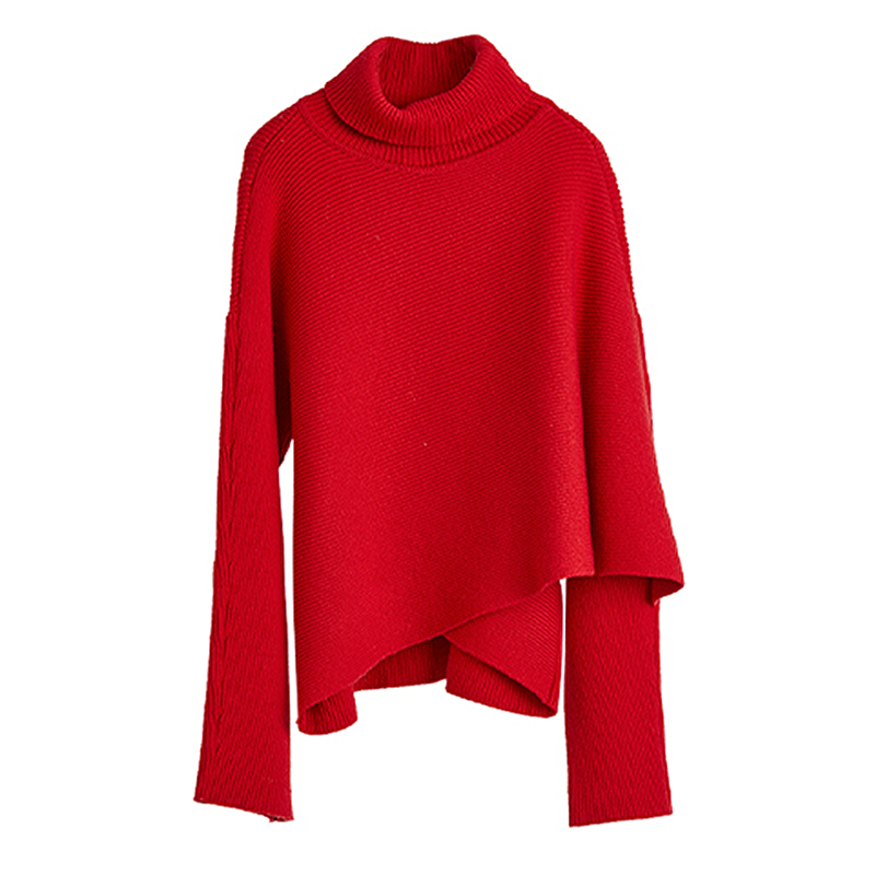 ELLE Свитер женский красный водолазка умеренный плащ
ELLE Свитер женский красный водолазка умеренный плащ