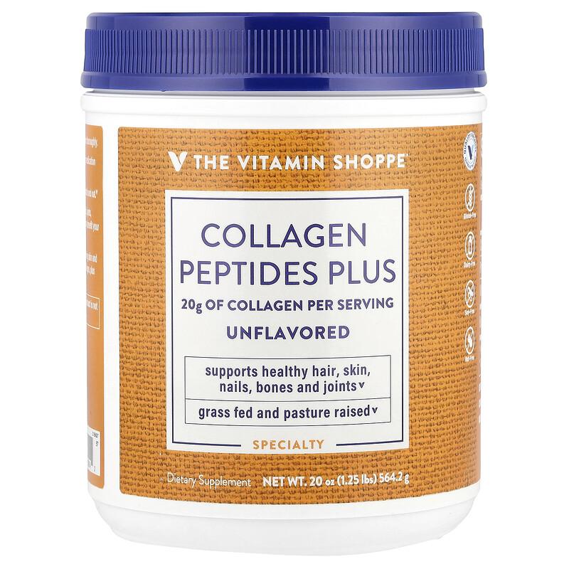 The Vitamin Shoppe, Collagen Peptides Plus, без добавок, 564,2 г (20 унций)
The Vitamin Shoppe, Collagen Peptides Plus, без добавок, 564,2 г (20 унций)