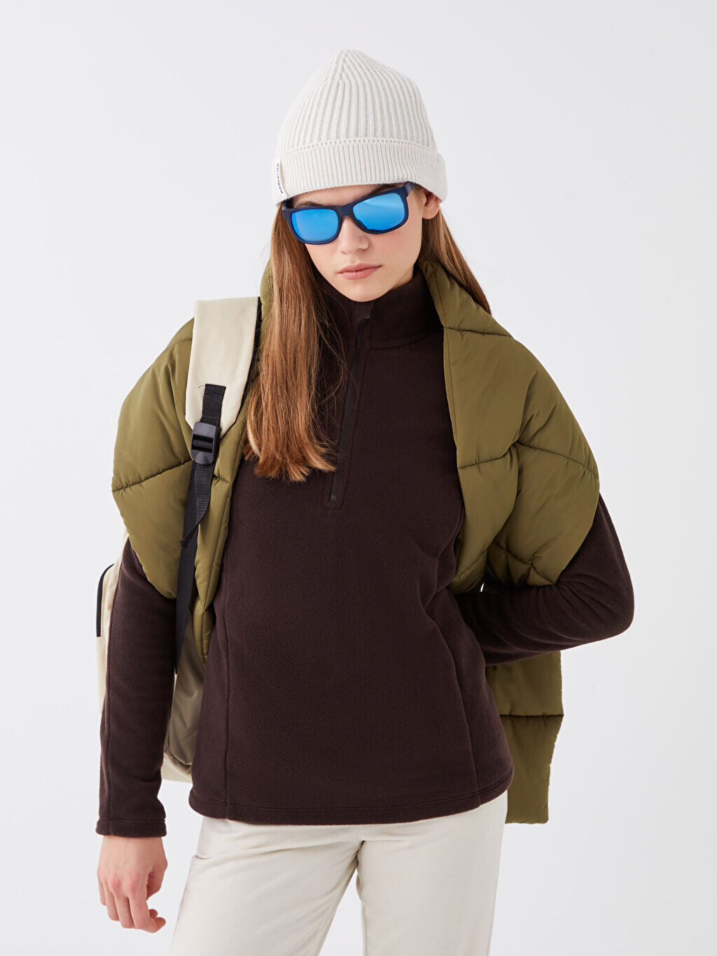 Женская флисовая толстовка с длинным рукавом и стоячим воротником LCW OUTDOOR, Коричневый, Женская флисовая толстовка с длинным рукавом и стоячим воротником LCW OUTDOOR
Женская флисовая толстовка с длинным рукавом и стоячим воротником LCW OUTDOOR, Коричневый, Женская флисовая толстовка с длинным рукавом и стоячим воротником LCW OUTDOOR