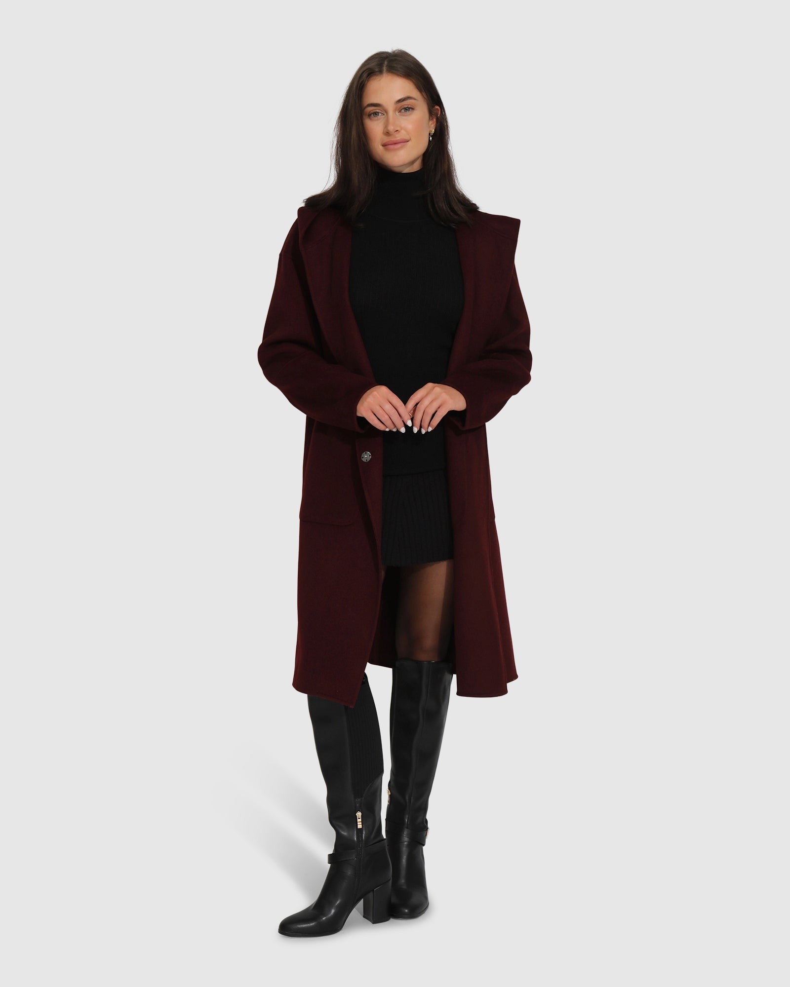 Шерстяной оверсайз-пальто Walk This Way Belle & bloom, Burgundy
Шерстяной оверсайз-пальто Walk This Way Belle & bloom, Burgundy