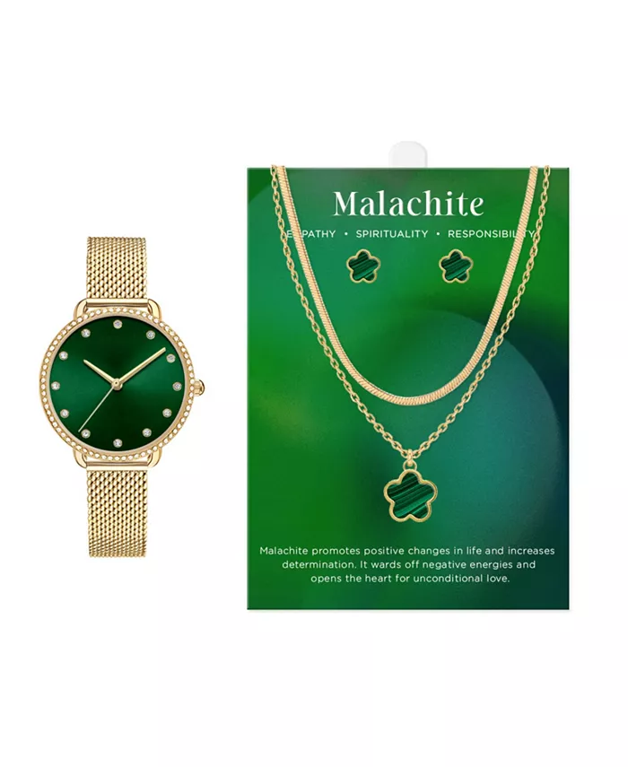 Женские часы с аналоговым циферблатом в золотистом корпусе из металлического сплава, 34 мм, подарочный набор из 4 предметов Jessica Carlyle
Женские часы с аналоговым циферблатом в золотистом корпусе из металлического сплава, 34 мм, подарочный набор из 4 предметов Jessica Carlyle