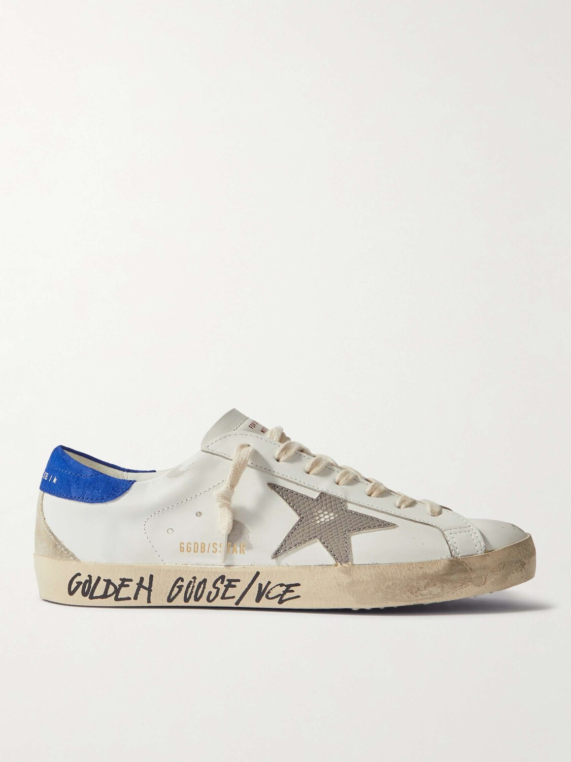 Кожаные кроссовки с замшевой отделкой и потертым принтом Super-Star GOLDEN GOOSE, белый
Кожаные кроссовки с замшевой отделкой и потертым принтом Super-Star GOLDEN GOOSE, белый
