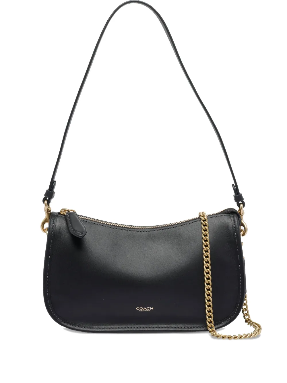 Сумка на плечо с цепочным ремешком и застежкой-молнией Coach, черный
Сумка на плечо с цепочным ремешком и застежкой-молнией Coach, черный
