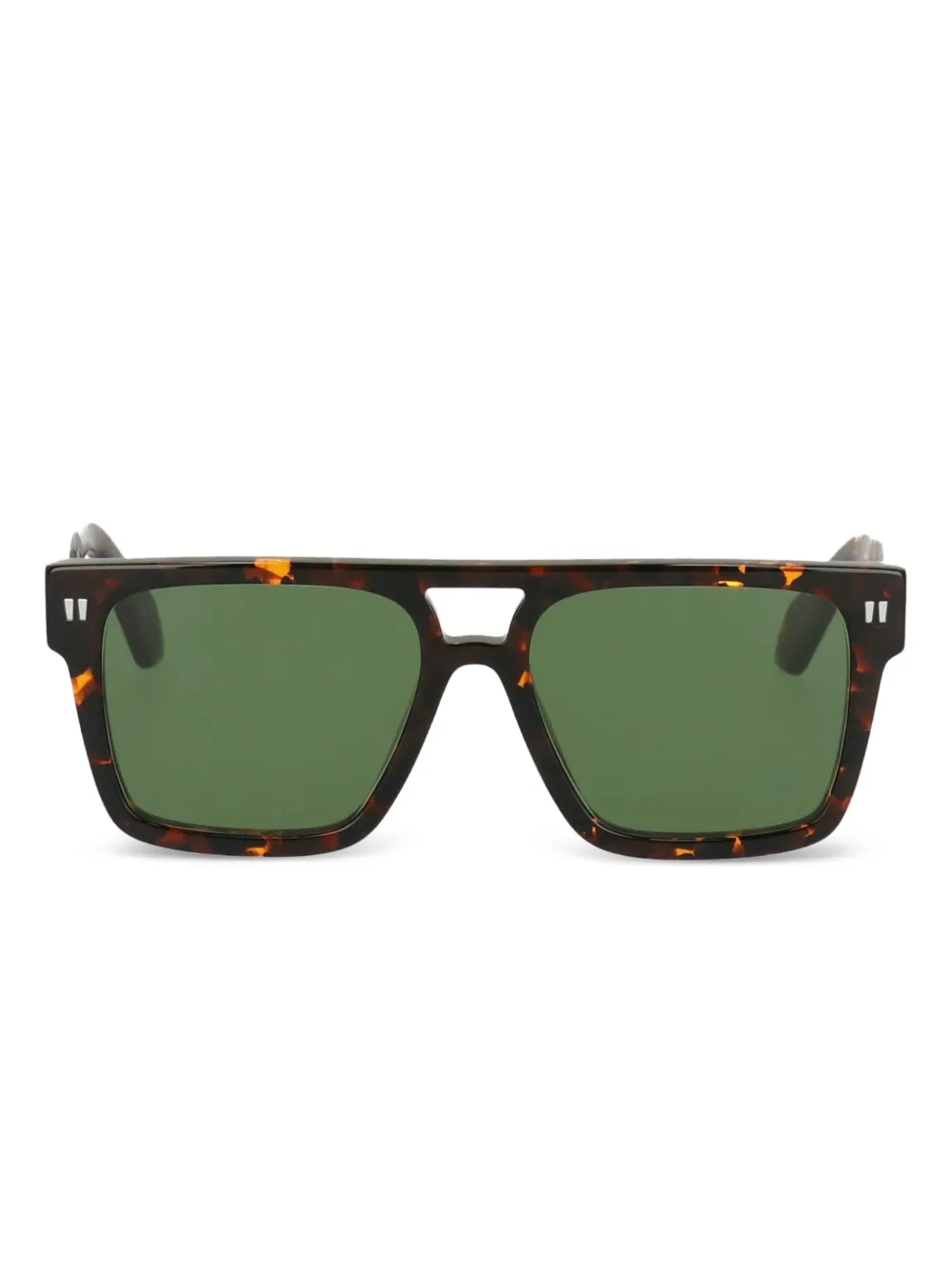 Солнцезащитные очки в квадратной оправе из черепахового панциря Off-White Eyewear, коричневый 
Солнцезащитные очки в квадратной оправе из черепахового панциря Off-White Eyewear, коричневый