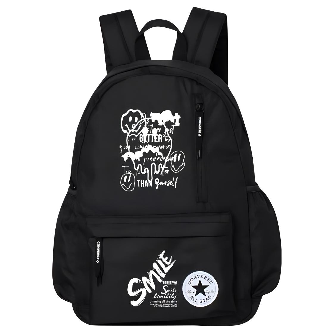 Converse Полиэстеровый рюкзак обычный унисекс черный, Smile Happy Theme
Converse Полиэстеровый рюкзак обычный унисекс черный, Smile Happy Theme