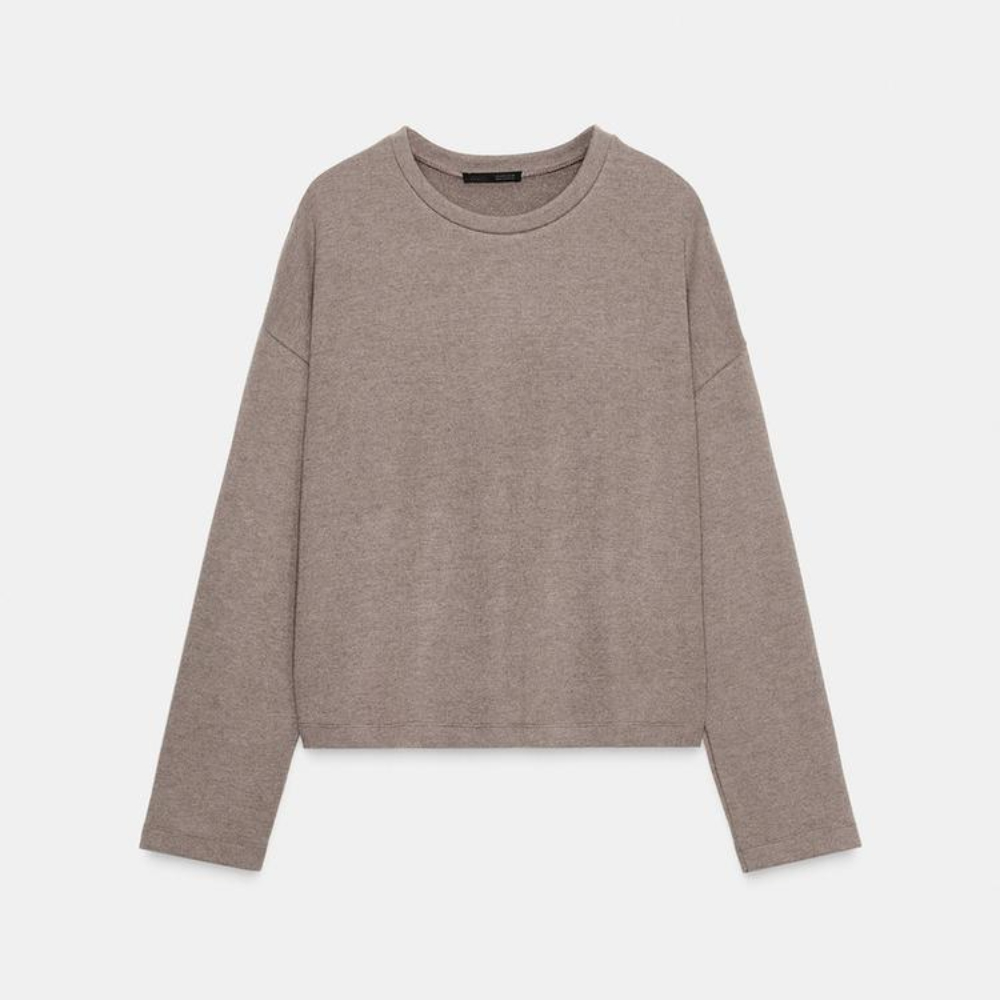 Топ Zara Soft Long Sleeve, коричневый
Топ Zara Soft Long Sleeve, коричневый