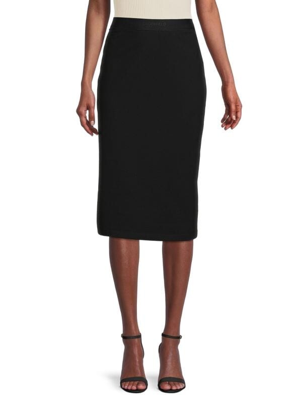 Юбка миди с логотипом Karl Lagerfeld Paris Black 
Юбка миди с логотипом Karl Lagerfeld Paris Black