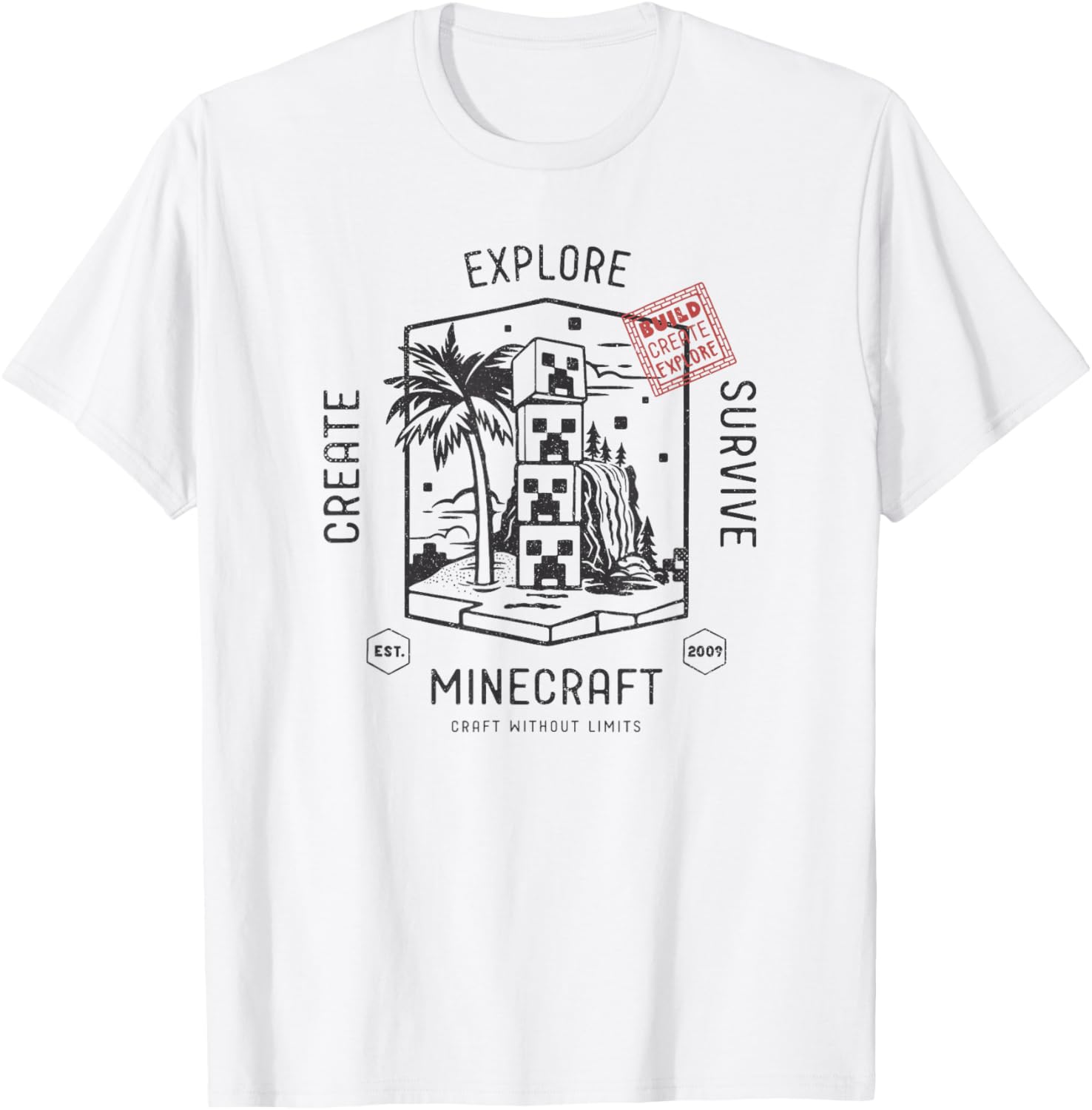 Футболка с изображением постера с тотемным столбом Крипера из Minecraft, белая, размер S
Футболка с изображением постера с тотемным столбом Крипера из Minecraft, белая, размер S