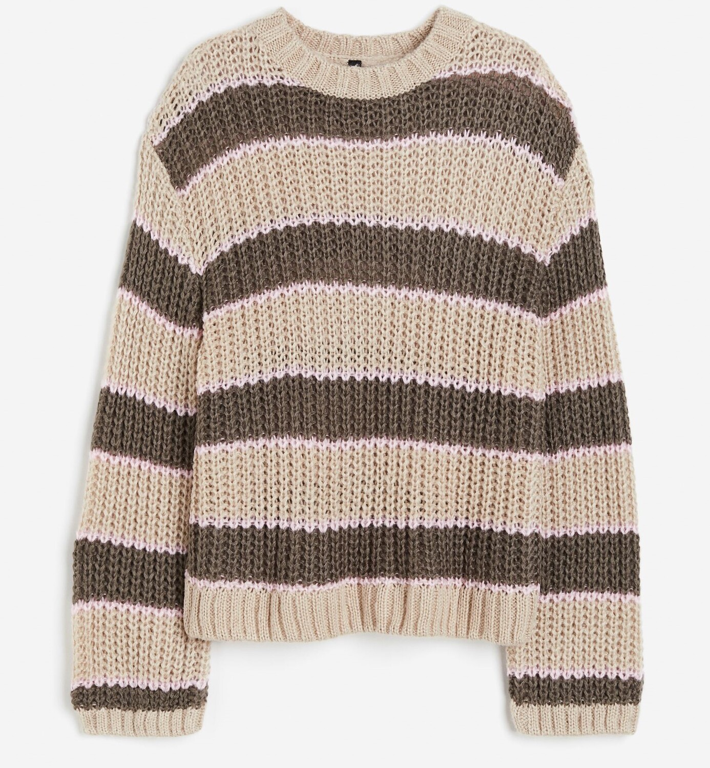 Джемпер H&M Striped, бежевый/коричневый
Джемпер H&M Striped, бежевый/коричневый