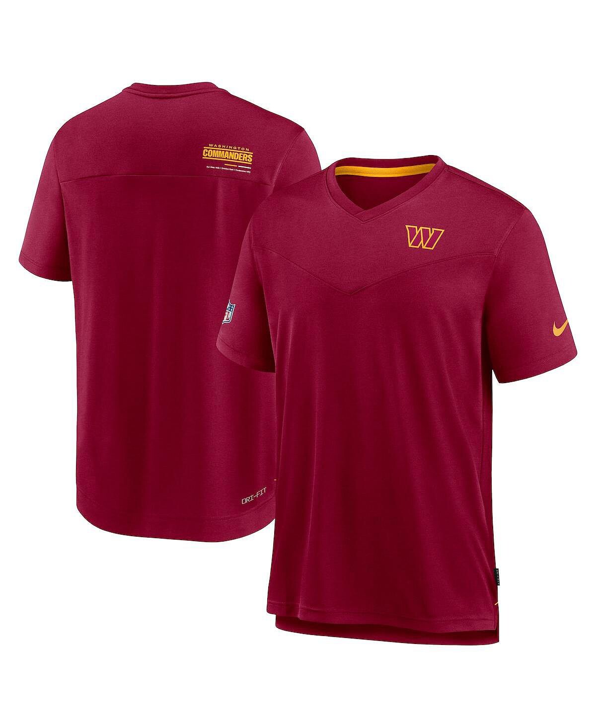 Мужская бордовая футболка washington commanders sideline coach chevron lock up logo с v-образным вырезом performance Nike
Мужская бордовая футболка washington commanders sideline coach chevron lock up logo с v-образным вырезом performance Nike