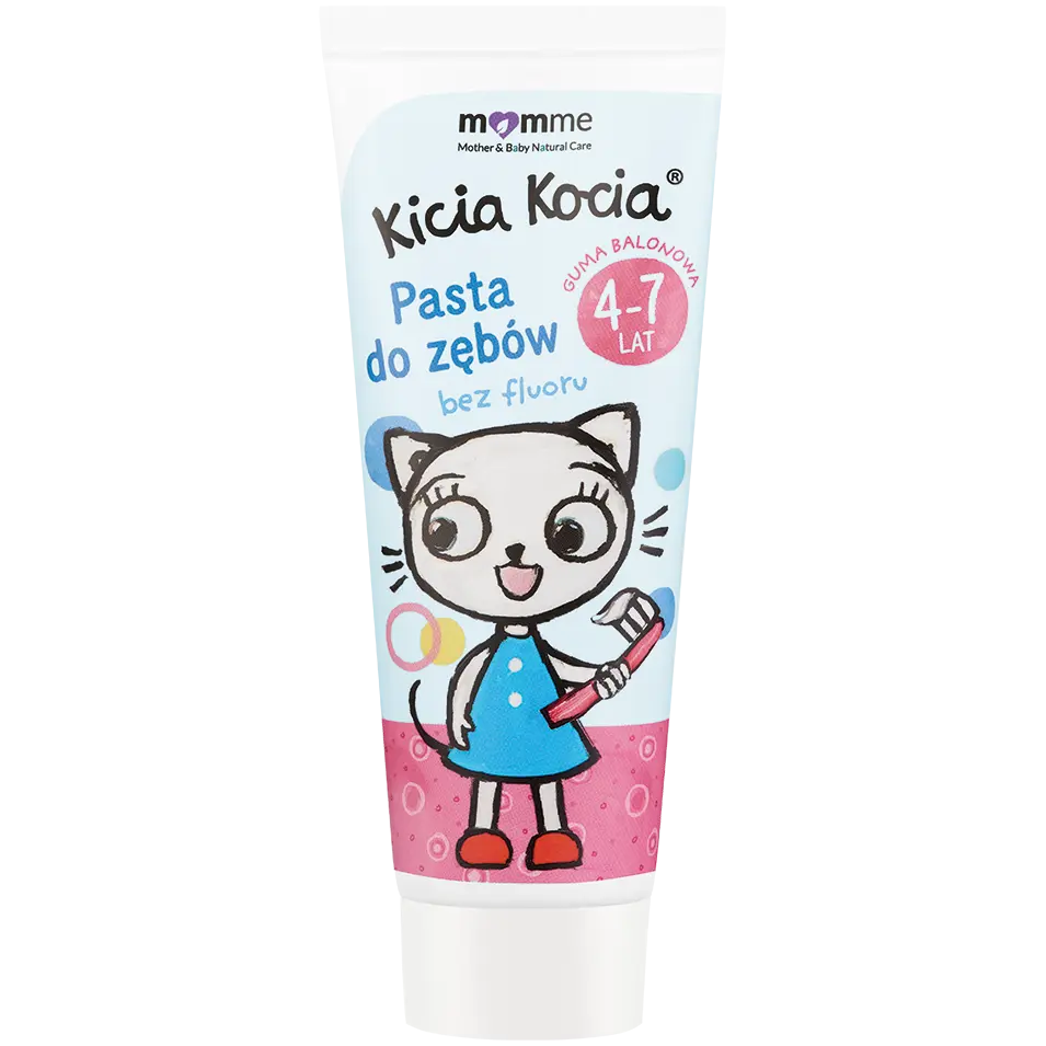 Momme Kicia Kocia зубная паста со вкусом жевательной резинки для детей 4-7 лет, 50 мл
Momme Kicia Kocia зубная паста со вкусом жевательной резинки для детей 4-7 лет, 50 мл