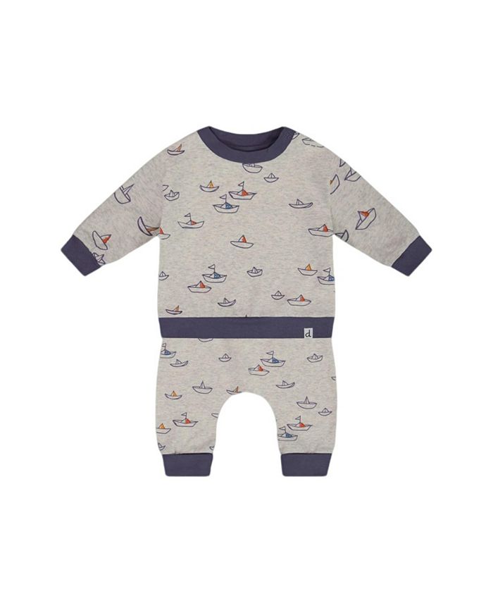 Детский комплект из органического хлопка с принтом: топ и штаны для мальчиков - Baby Deux par Deux, белый
Детский комплект из органического хлопка с принтом: топ и штаны для мальчиков - Baby Deux par Deux, белый