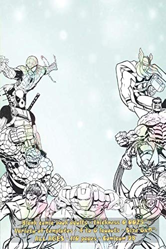 Blank comic book adults - thickness 0.0025” - Variety of templates - 4 to 6 layouts - Size 6x9”- ALL AGES - 110 pages - Comicum DB (Independently published)
Blank comic book adults - thickness 0.0025” - Variety of templates - 4 to 6 layouts - Size 6x9”- ALL AGES - 110 pages - Comicum DB (Independently published)