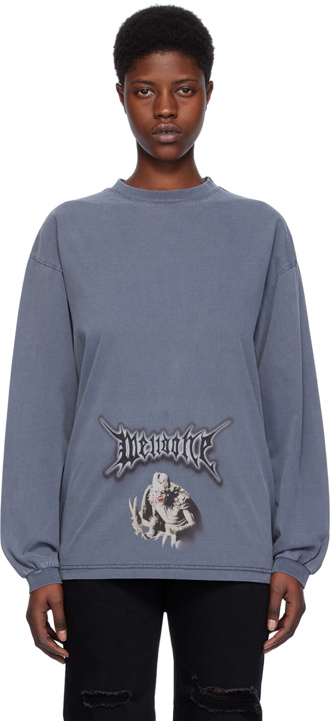 Синяя футболка с длинным рукавом We11Done
Синяя футболка с длинным рукавом We11Done