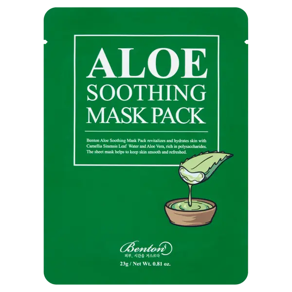 Увлажняющая маска для лица, 23 г Benton Aloe soothing
Увлажняющая маска для лица, 23 г Benton Aloe soothing