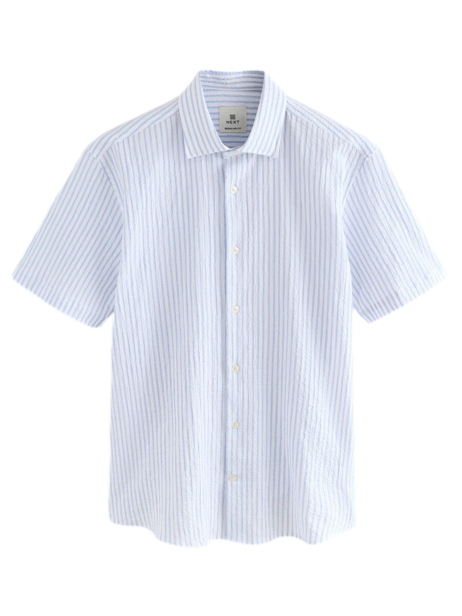 Рубашка обычного кроя на пуговицах Next, светло-синий 
Рубашка обычного кроя на пуговицах Next, светло-синий