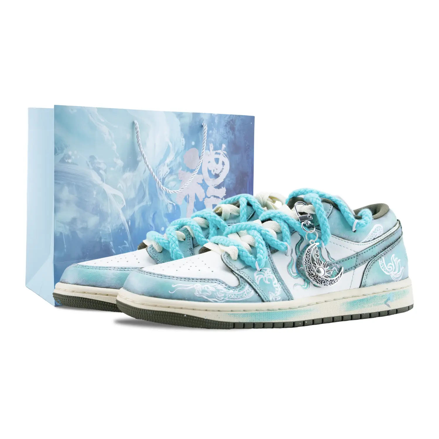 Jordan Эйр 1 Ю Лонг Циньин Антифрикционные низкие винтажные баскетбольные кроссовки унисекс бирюзово-изумрудные (с фирменной сумкой для покупок), цвет Emerald (Special Shopping Bag) 
Jordan Эйр 1 Ю Лонг Циньин Антифрикционные низкие винтажные баскетбольные кроссовки унисекс бирюзово-изумрудные (с фирменной сумкой для покупок), цвет Emerald (Special Shopping Bag)