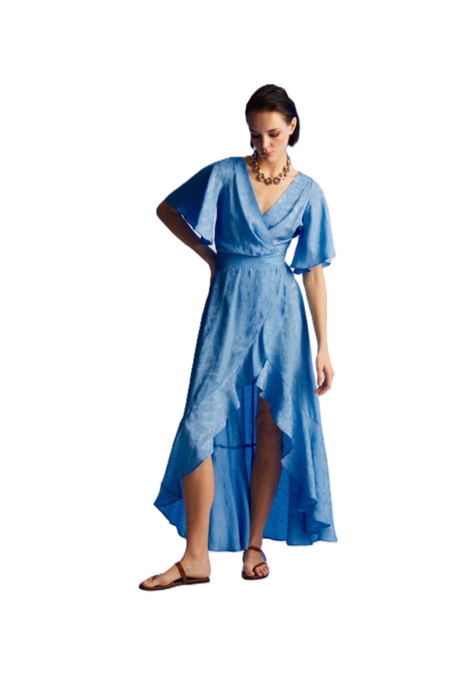 Женское асимметричное платье с оборками NOCTURNE, Blue
Женское асимметричное платье с оборками NOCTURNE, Blue