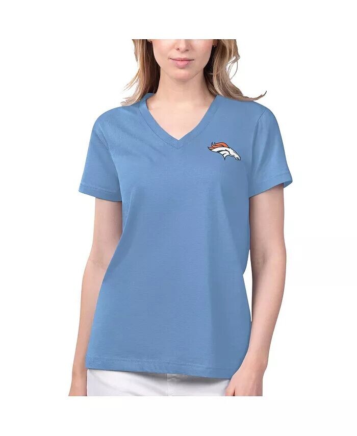 Синяя женская футболка Denver Broncos Game Time с v-образным вырезом Margaritaville, синий
Синяя женская футболка Denver Broncos Game Time с v-образным вырезом Margaritaville, синий