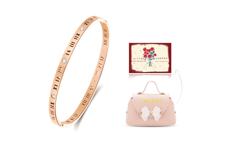 Титановый стальной браслет для женщин TRUE ME, Roman Numeral Bracelet + Sweet Gift Box
Титановый стальной браслет для женщин TRUE ME, Roman Numeral Bracelet + Sweet Gift Box