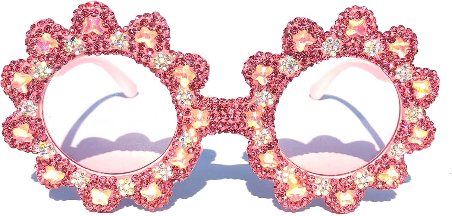 Женские солнцезащитные очки с круглыми бриллиантами, в форме цветка, модные, милые, с оправой, украшенной драгоценными камнями, для костюмированных вечеринок и рейв-вечеринок mincl, Pink
Женские солнцезащитные очки с круглыми бриллиантами, в форме цветка, модные, милые, с оправой, украшенной драгоценными камнями, для костюмированных вечеринок и рейв-вечеринок mincl, Pink