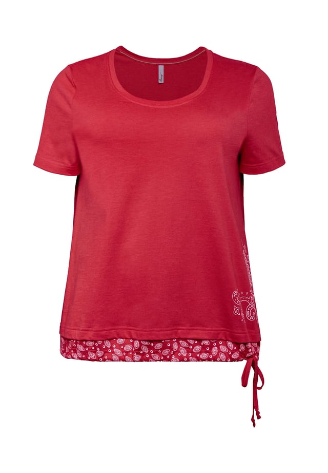 Рубашка в стиле 2-в-1 с принтом и шнурком Sheego, красный
Рубашка в стиле 2-в-1 с принтом и шнурком Sheego, красный