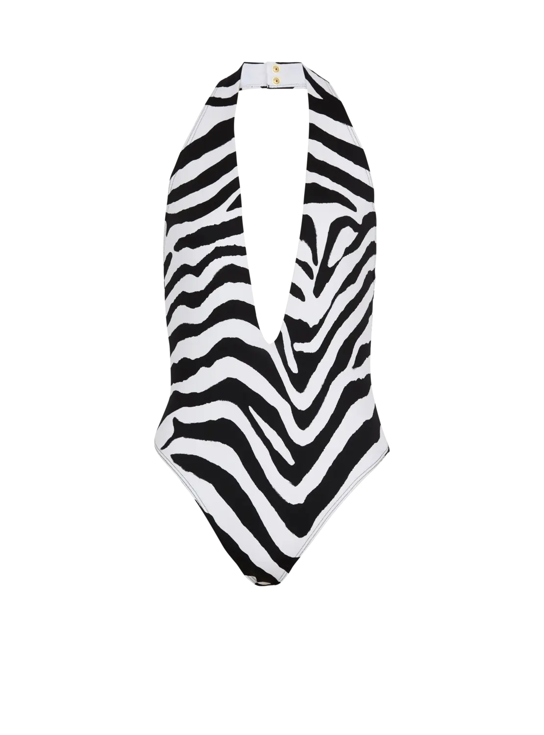 Слитный купальник с зебровым принтом Balmain, черный
Слитный купальник с зебровым принтом Balmain, черный