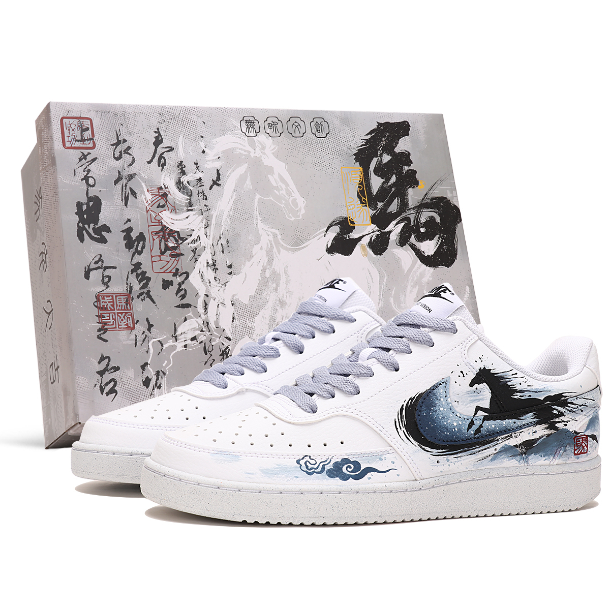 Nike Court Vision 1 Abrasion Resistant Low top Skateboard Shoes мужские синие белые
Nike Court Vision 1 Abrasion Resistant Low top Skateboard Shoes мужские синие белые