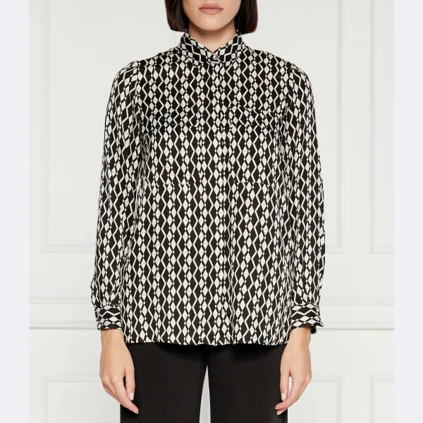 Рубашка стандартного кроя с символикой Marella, черный
Рубашка стандартного кроя с символикой Marella, черный