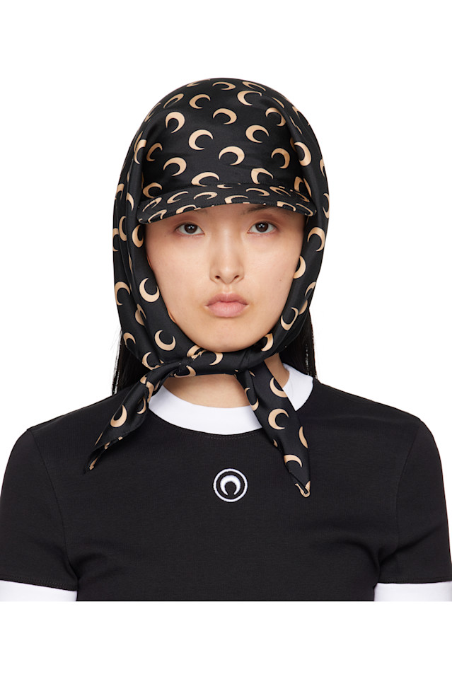 Эксклюзивная черная вуалированная шапочка из регенерированного шелка Ssense Marine Serre, цвет inverse tan
Эксклюзивная черная вуалированная шапочка из регенерированного шелка Ssense Marine Serre, цвет inverse tan