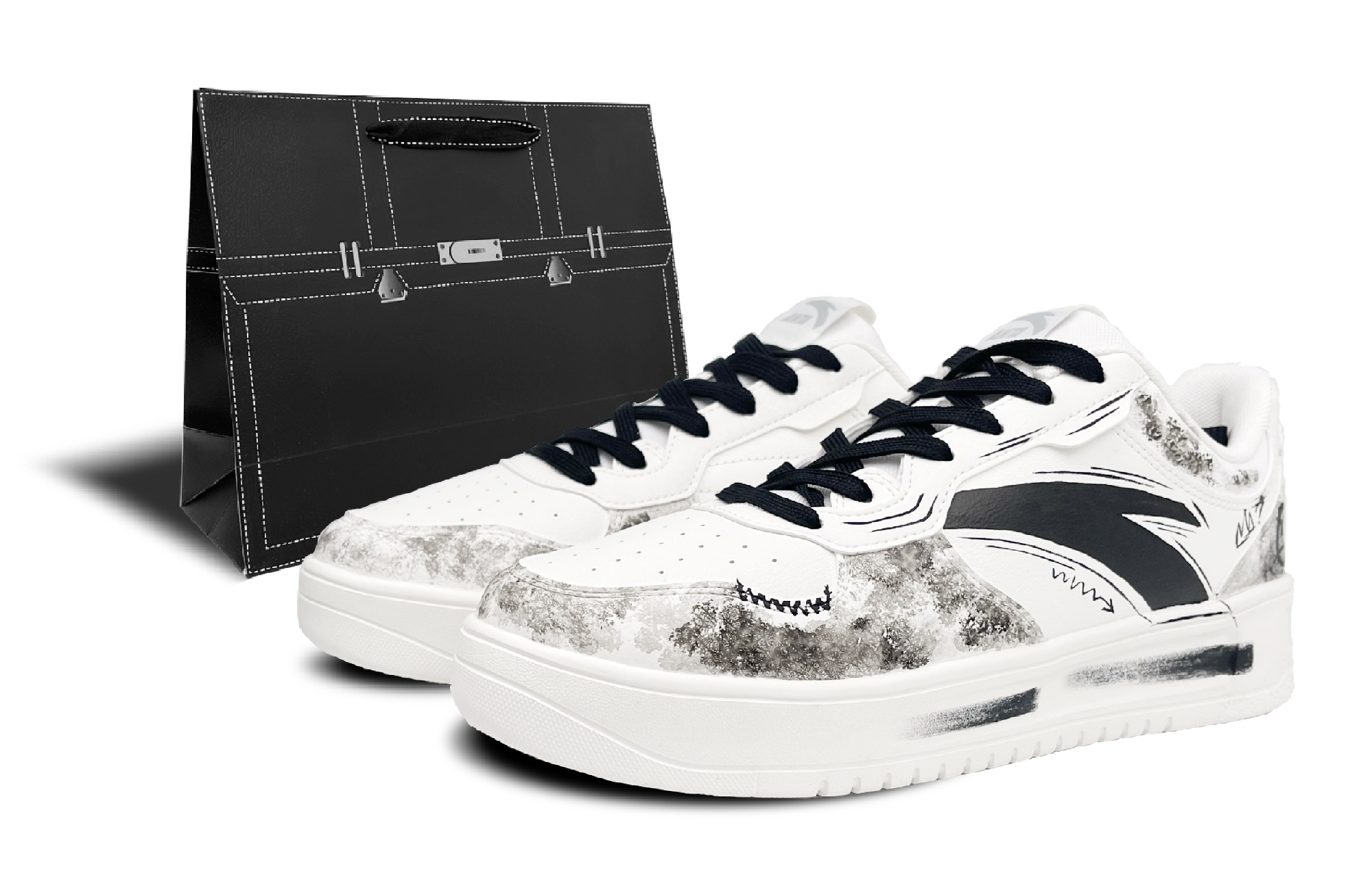 Легкие нескользящие амортизирующие низкие кроссовки для скейтбординга мужские ANTA, черный белый (box included)
Легкие нескользящие амортизирующие низкие кроссовки для скейтбординга мужские ANTA, черный белый (box included)