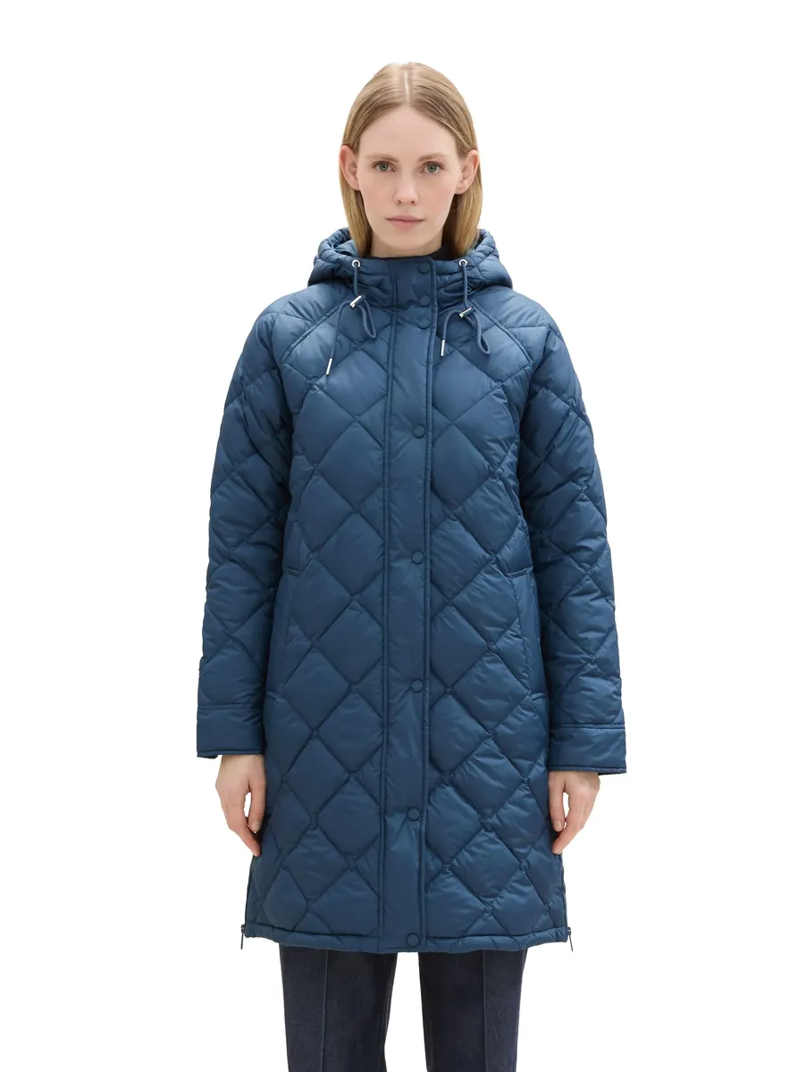 TOM TAILOR стеганое пальто с капюшоном, синий
TOM TAILOR стеганое пальто с капюшоном, синий