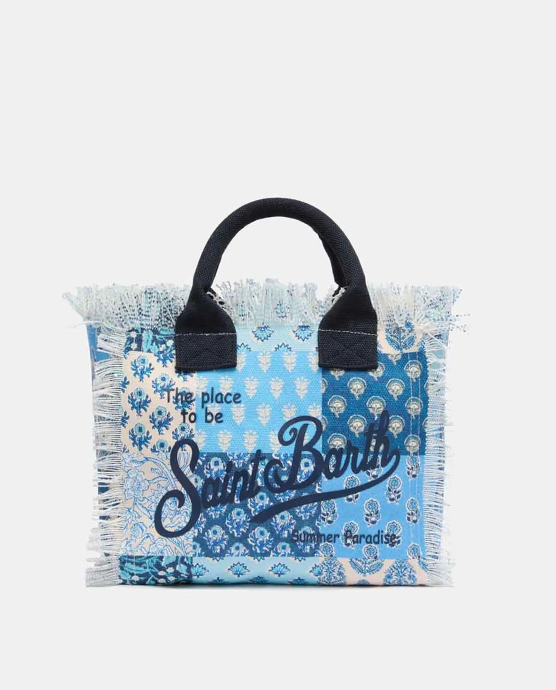 Сумка через плечо с ручками из хлопка в стиле пэчворк Mc2 Saint Barth, синий
Сумка через плечо с ручками из хлопка в стиле пэчворк Mc2 Saint Barth, синий