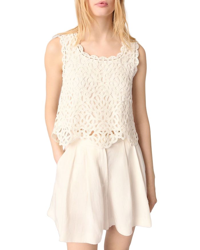 Вязаный топ крючком Maje, слоновая кость/кремовый
Вязаный топ крючком Maje, слоновая кость/кремовый